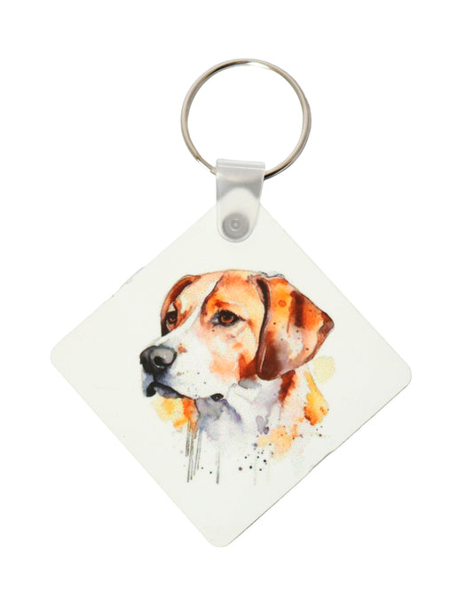 Beagle printed keyring