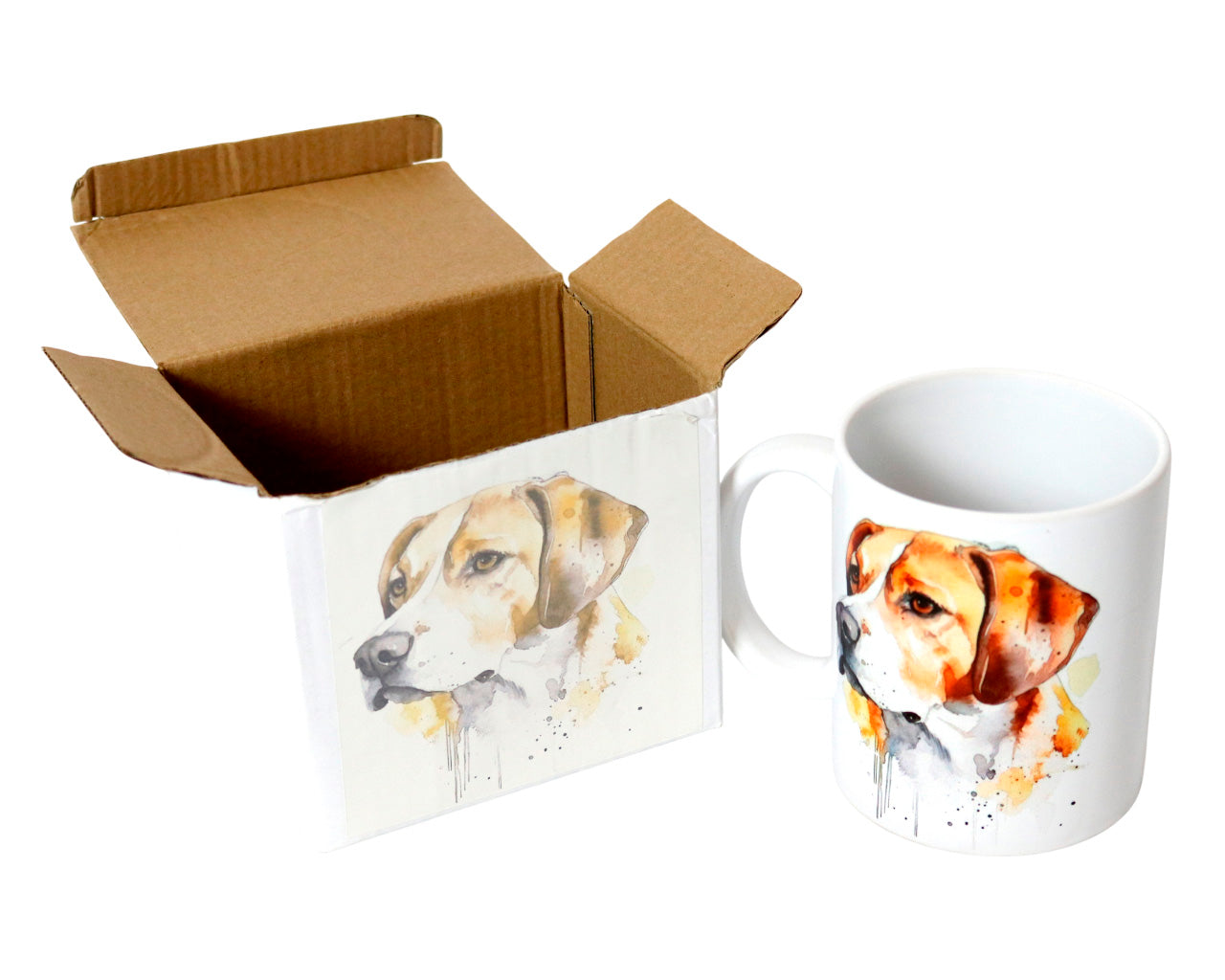 Beagle printed mug with gift box