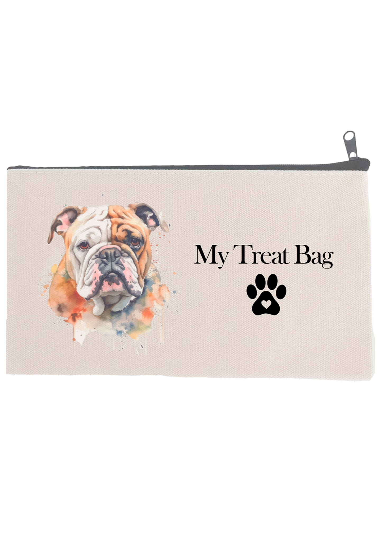 Bulldog treat bag