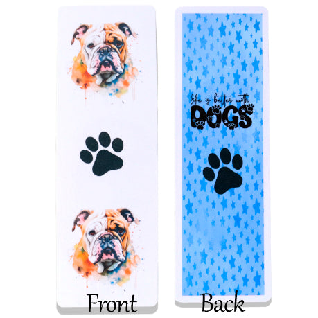 British Bulldog printed bookmark