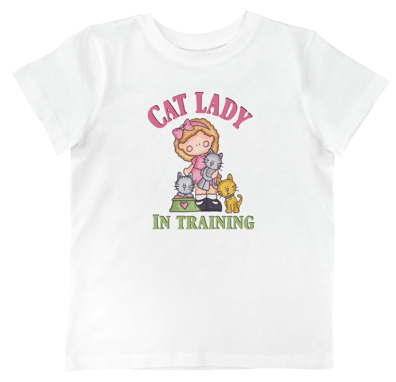 Cat lady printed t-shirt