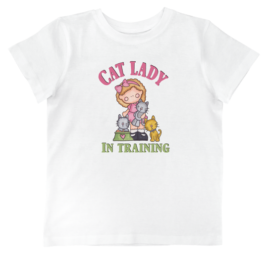 Cat lady printed t-shirt