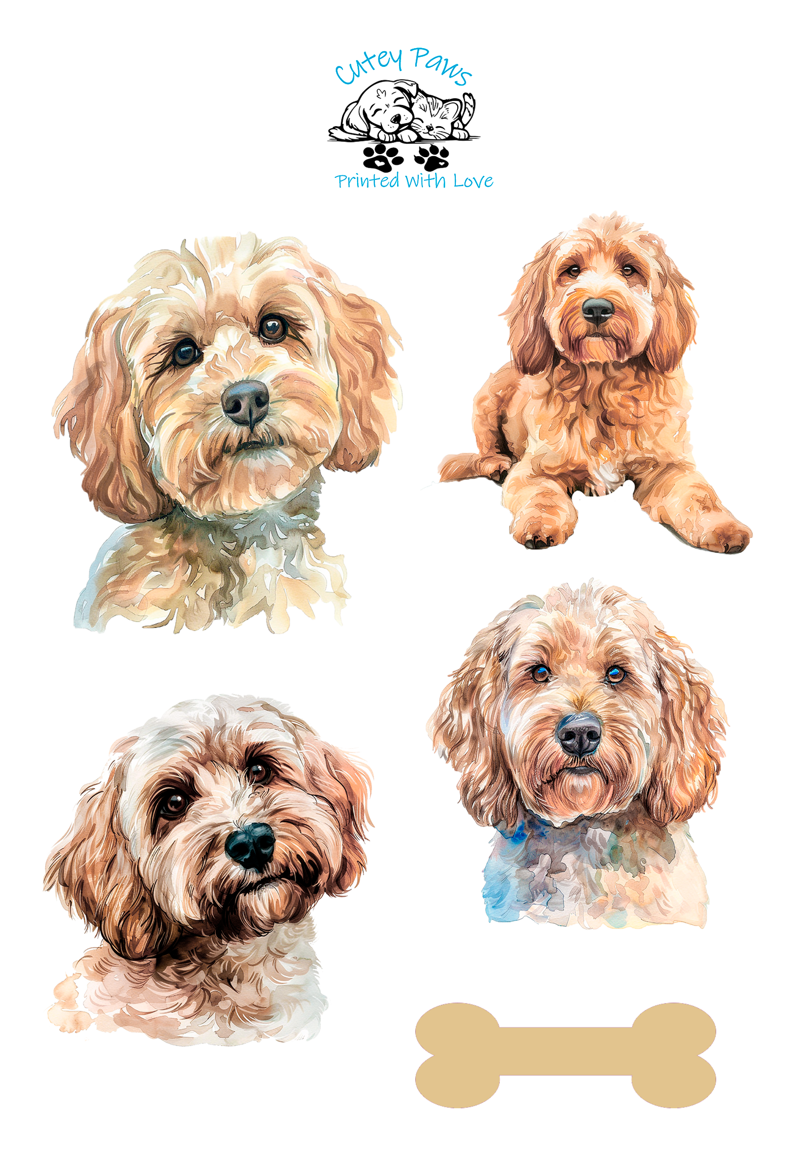 cockapoo glossy stickers with free delivery