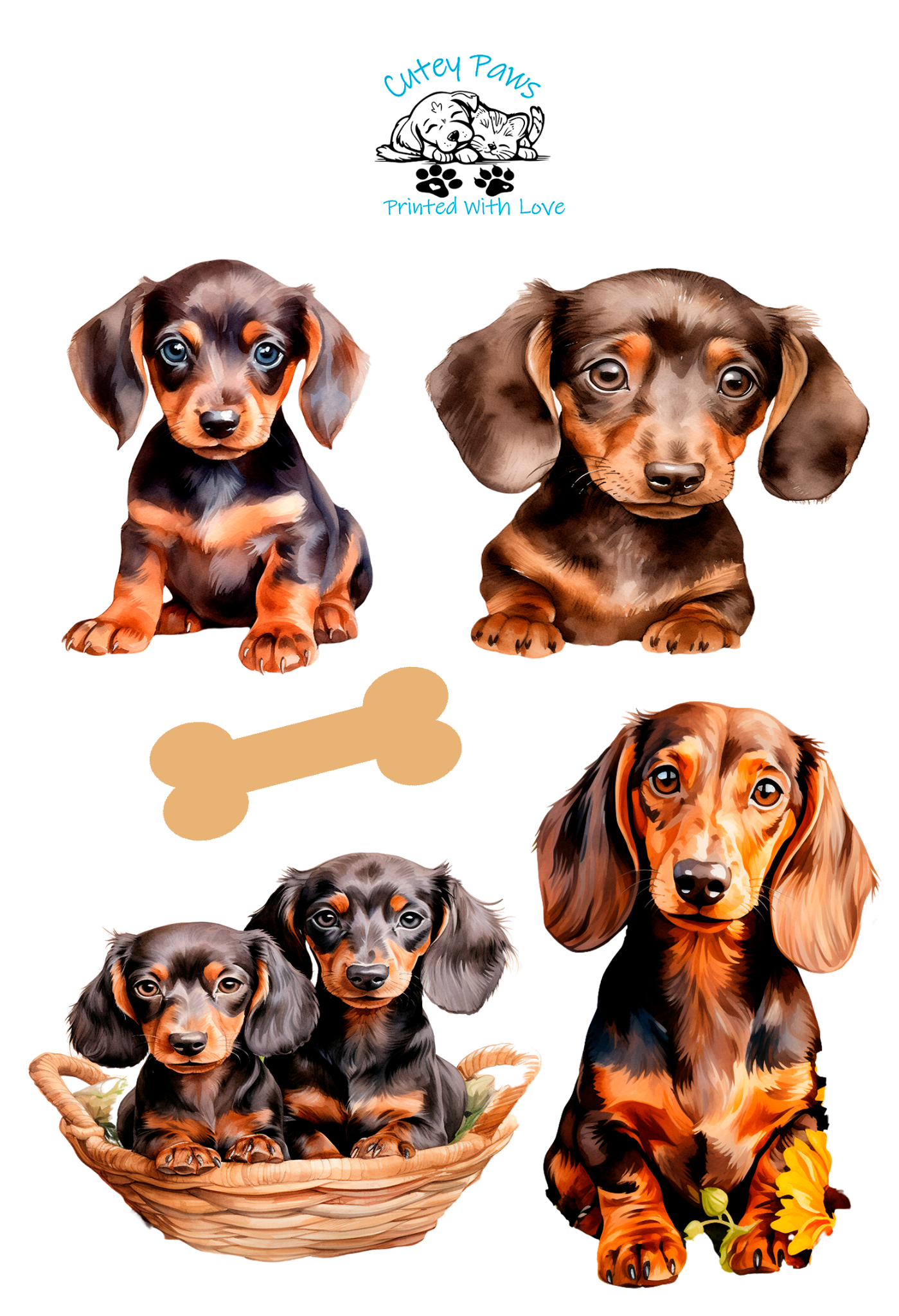 Dachshund dog stickers