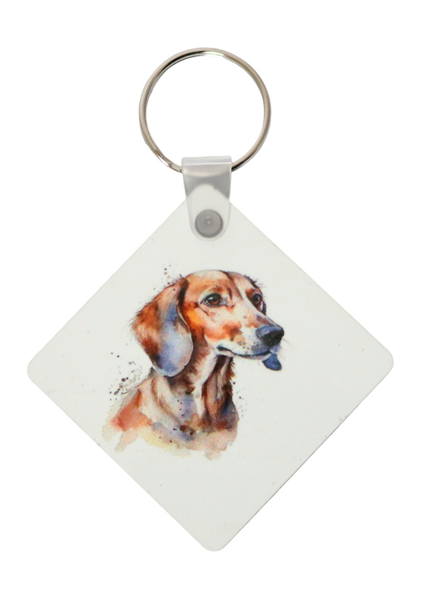 Dachshund printed keyring