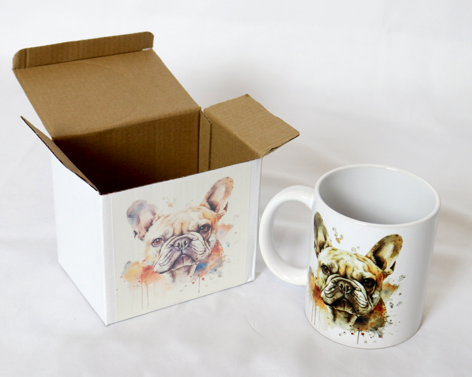 French Bulldog printed mug with gift box