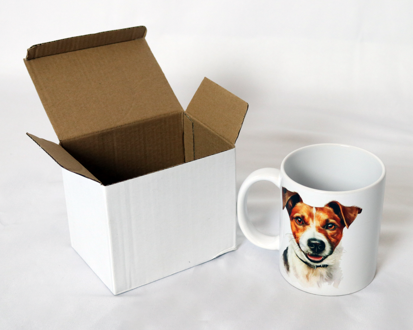 Jack Russell printed mug with gift box