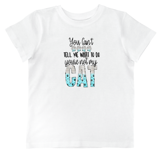 You're not my cat slogan printed t-shirt