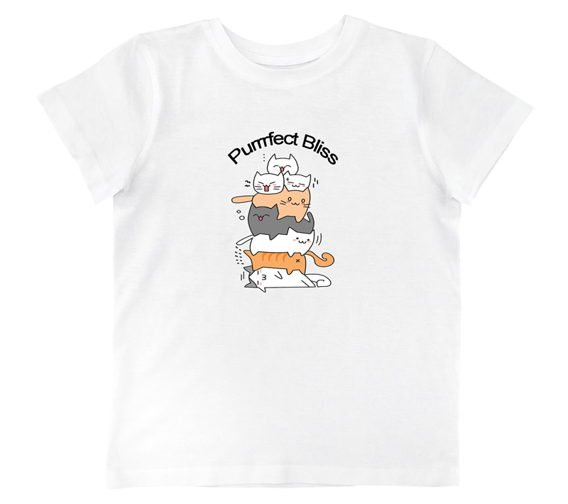 Cartoon cats printed t-shirt