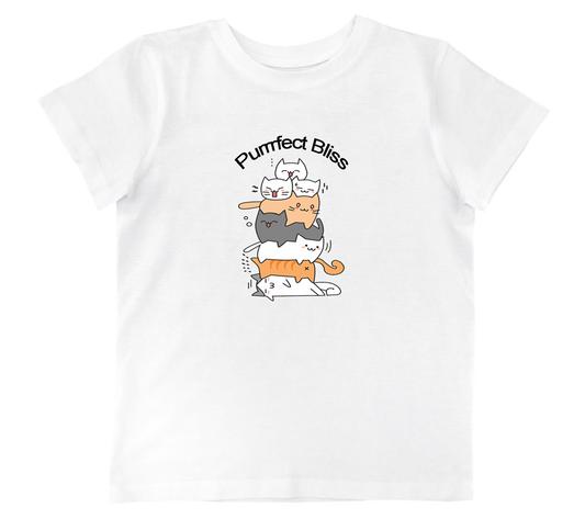 Cartoon cats printed t-shirt