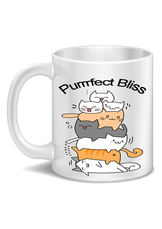 cartoon cats printed mug 