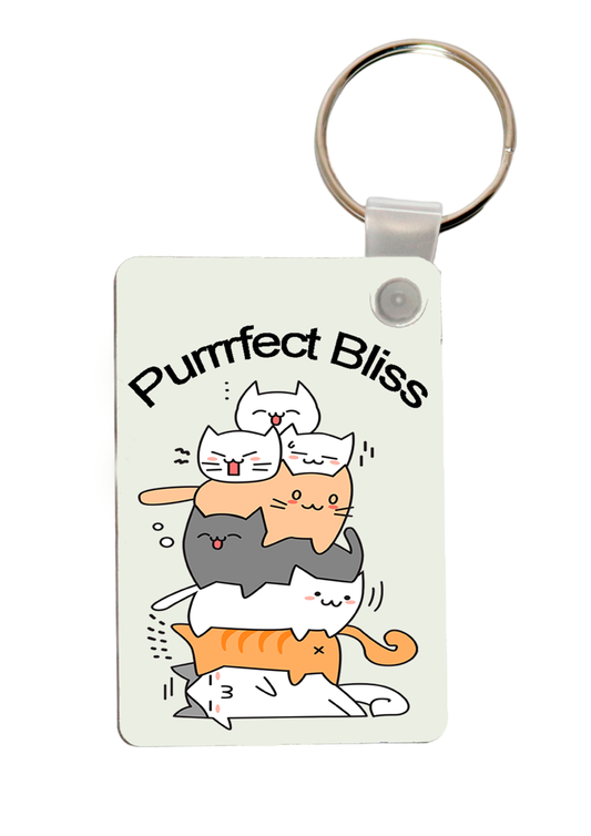 cartoon cats  printed keyring