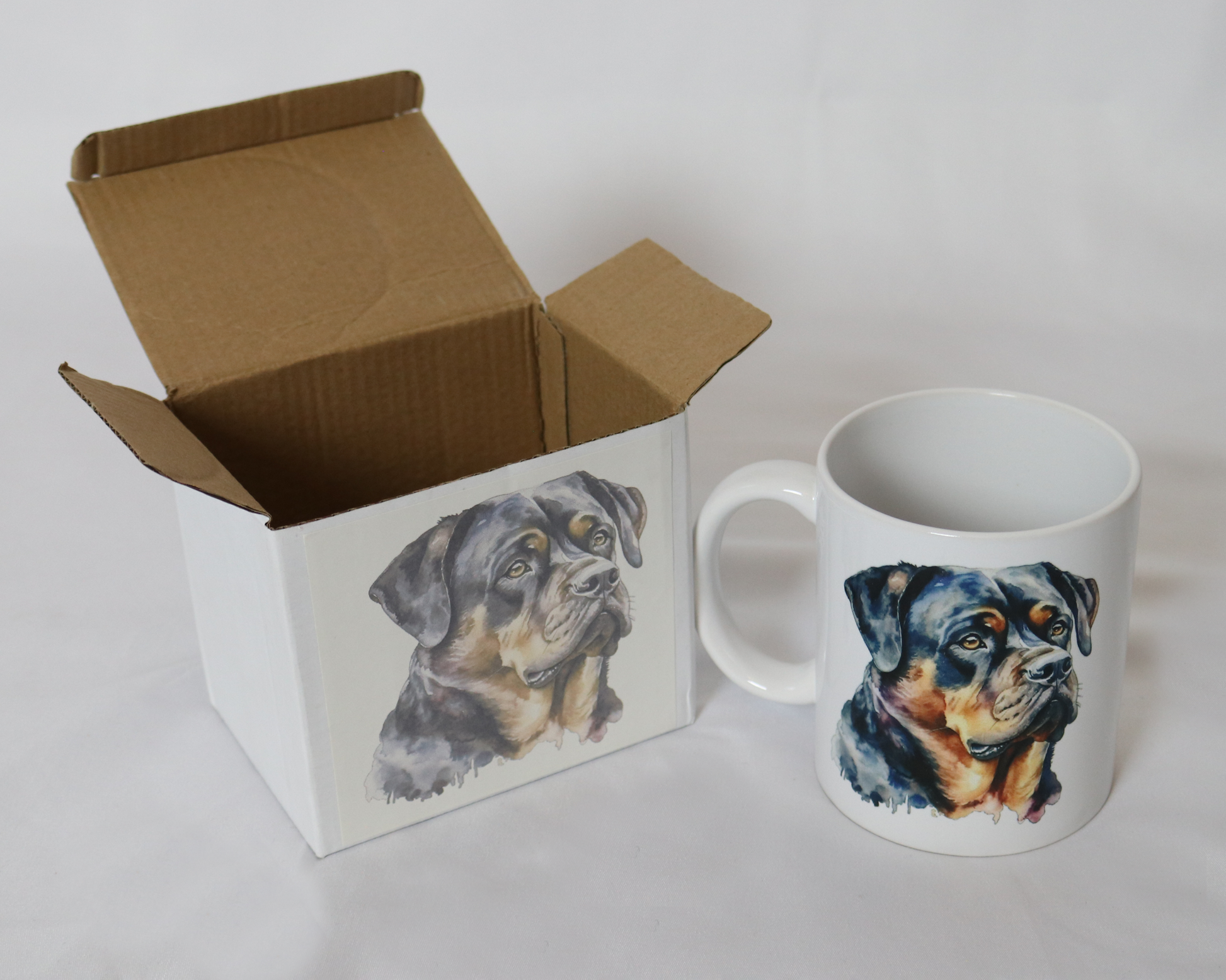 Rottweiler printed mug with gift box